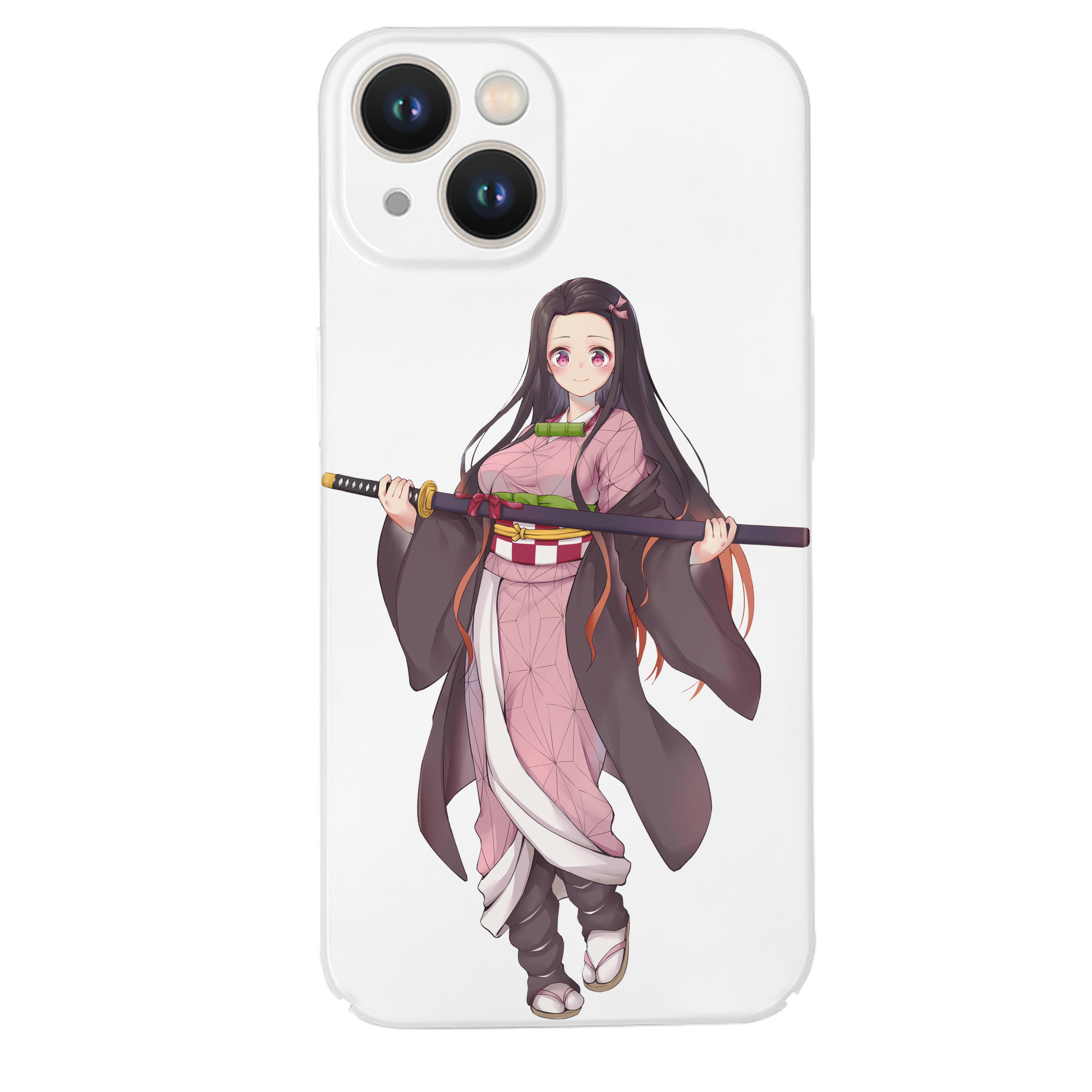 （画像用） 鬼滅の刃（きめつのやいば）竈門 禰󠄀豆子／かまど ねずこ Kamado Nezuko 【iPhone 14シリーズ対応】ハードケース